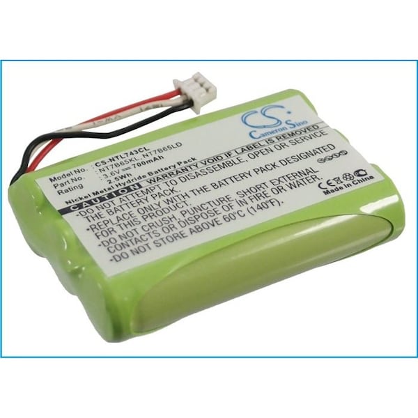 Bsc Preferred NEC 2G4 Cordless Phone Replacement Battery CS-NTL743CL.9 - main